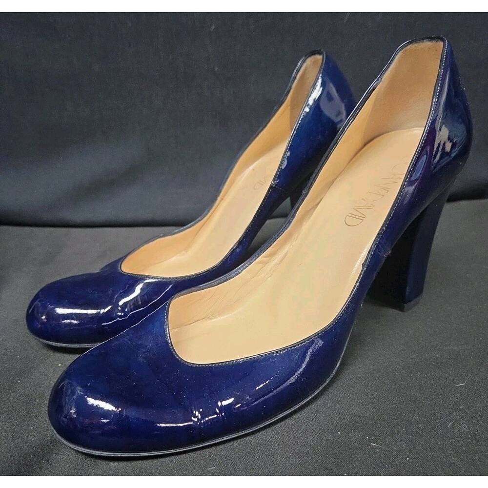 Joan & David Royal Blue Patent Leather Pumps Heels Shoes Size 11